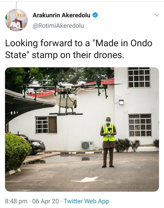 Drones Fighting COVID-19 in Nigeria