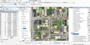 Drone capture of Estate building plot delineated for geodatabase