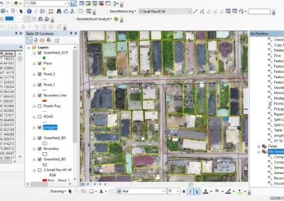 800 Building Plots Aerial Capture and Delineation for Database. Greenfield Estate