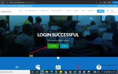 Steps to take training exam on Geoinfotech website