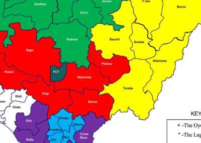 Political Map of South West, Nigeria Located in Nigeria