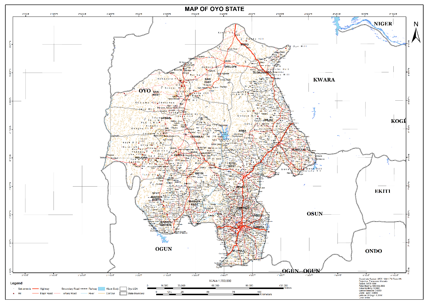 Topographic Mapping of Oyo State
