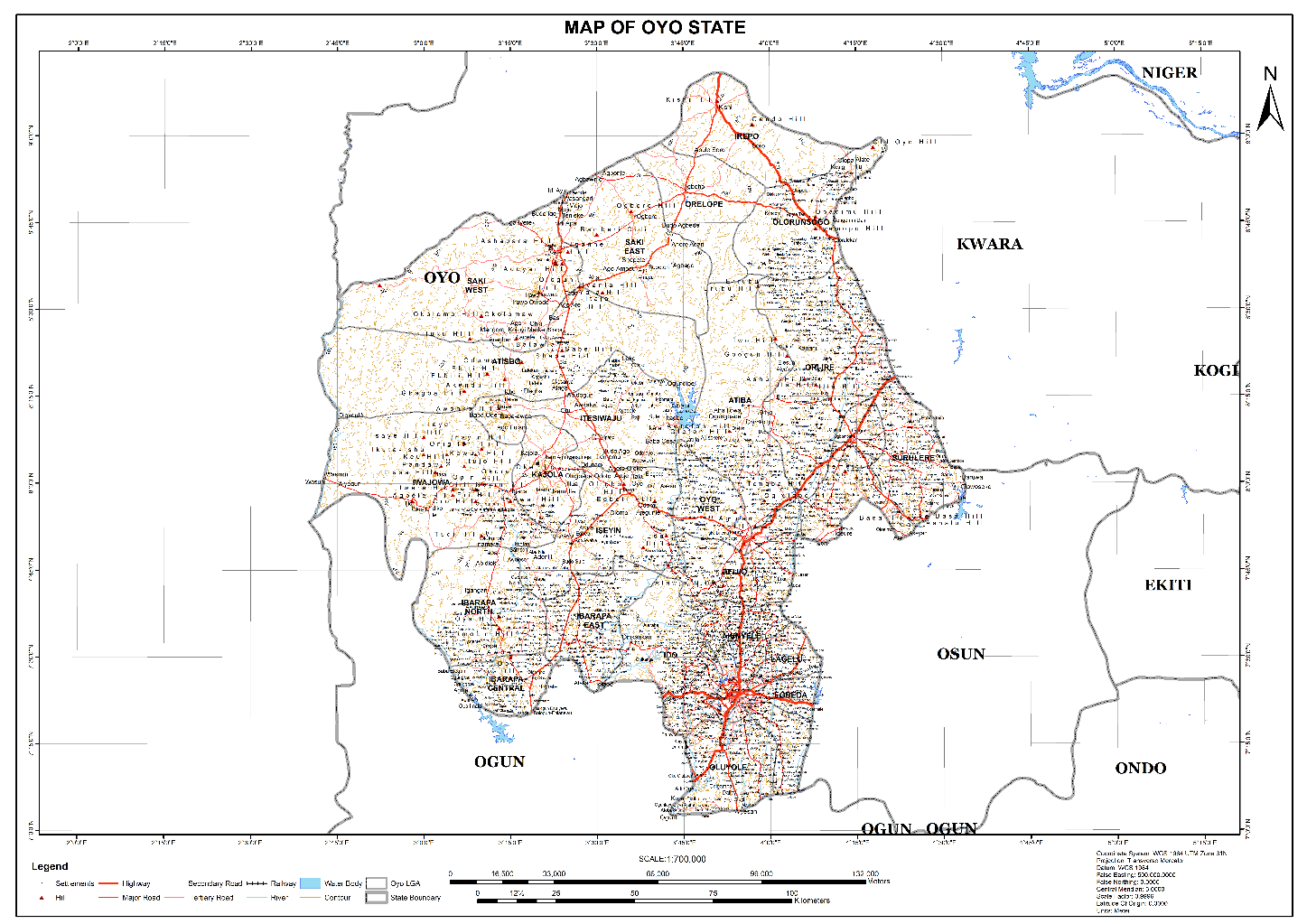 Topographic Mapping Of Part Of Oyo State
