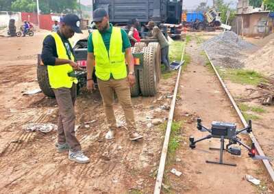 24,000 meter Lome Rail Line for Drone Mapping, Graceland Energy Located at Lome, Togo
