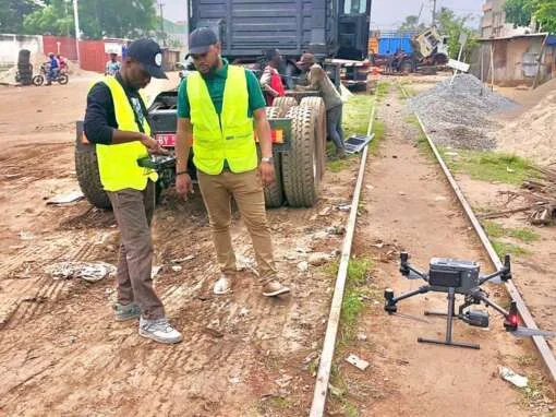 24,000 meter Lome Rail Line for Drone Mapping, Graceland Energy Located at Lome, Togo