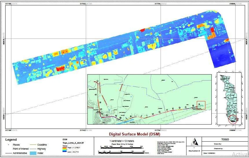 Drone Mapping of Parts of Lome Rail Line for Graceland Energy Located at Lome Togo