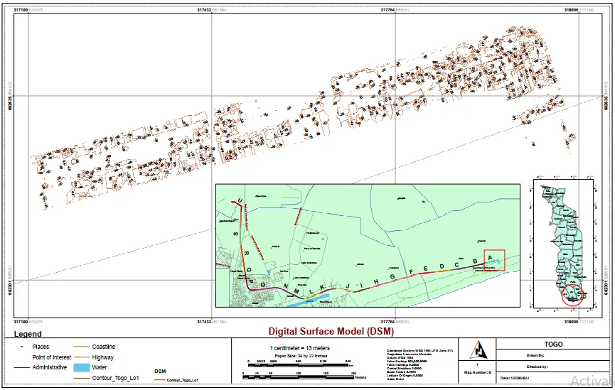 Drone Mapping of Parts of Lome Rail Line for Graceland Energy Located at Lome Togo