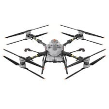 Farmer using drone and GIS software for precision farming in Nigeria