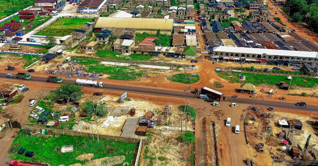 Licensed drone operator in Lagos conducting aerial survey